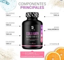 BLIFE Collagen Blend I II III V X | Colágeno Hidrolizado Tipo I, II, III, V y X × 4 90 Caps | 500 mg