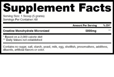 DRAGON CREATINE MONOHYDRATE 60 SERV