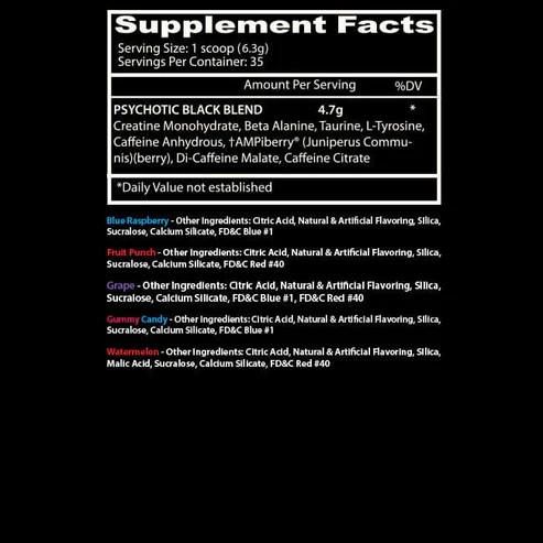 Insane Psychotic Black 30 Sticks Serv Variety Bag Flavors