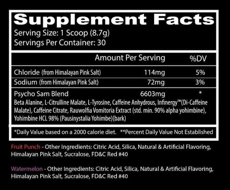 INS INSANE PSYCHO SAM 30 SERV