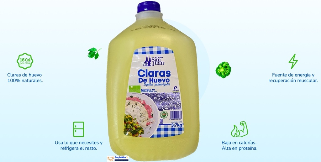 CLARAS DE HUEVO 1 GALON