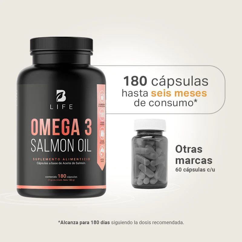 OMEGA 3 SALMON OIL 1GR 180 CAPS 180 SERV