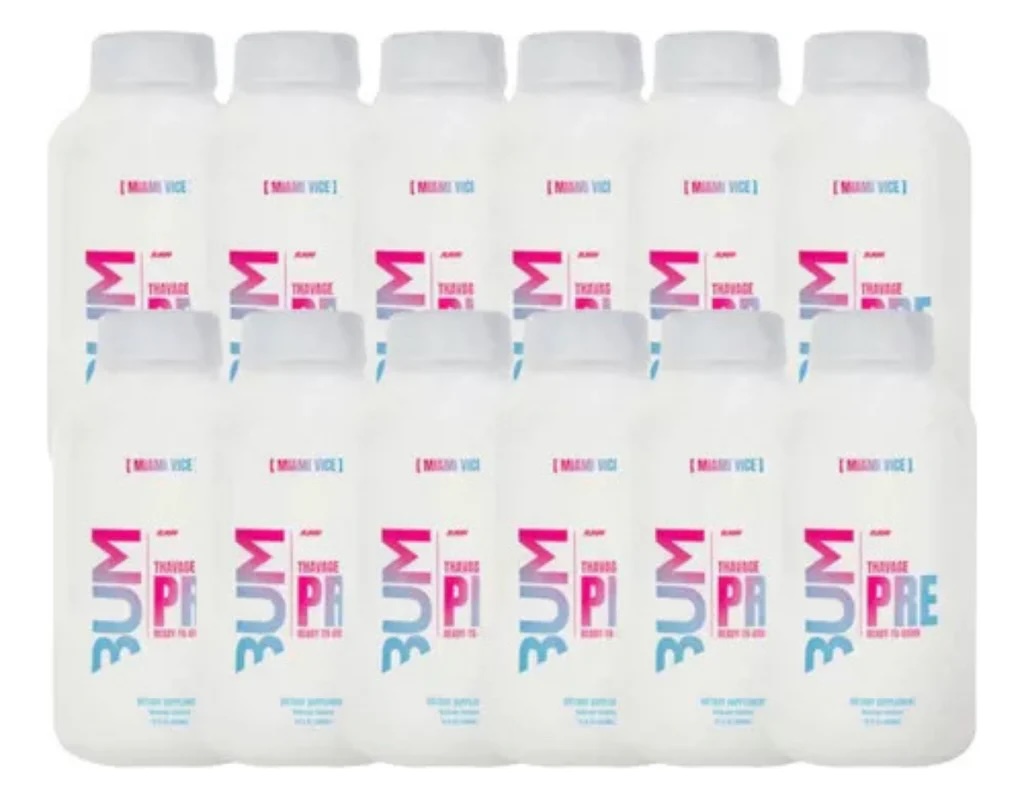 RAW CBUM DRINK 12 OZ/12 PACK PWO THAVAGE BEBIDA ENERGETICA