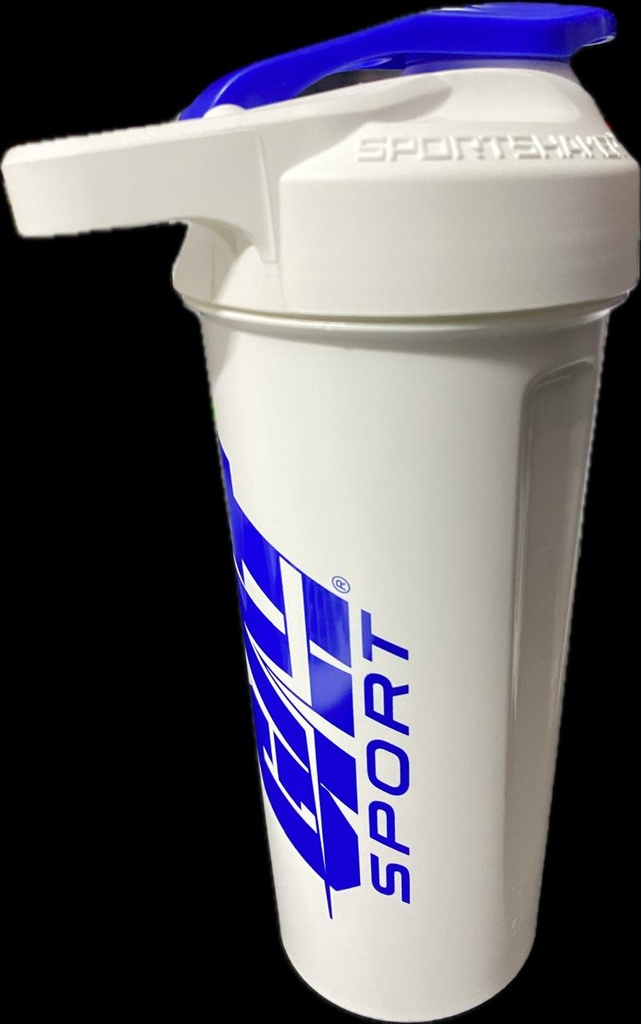 SHAKER GAT SPORT 20 OZ WHITE WIT LOGO BLUE