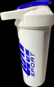 SHAKER GAT SPORT 20 OZ WHITE WIT LOGO BLUE