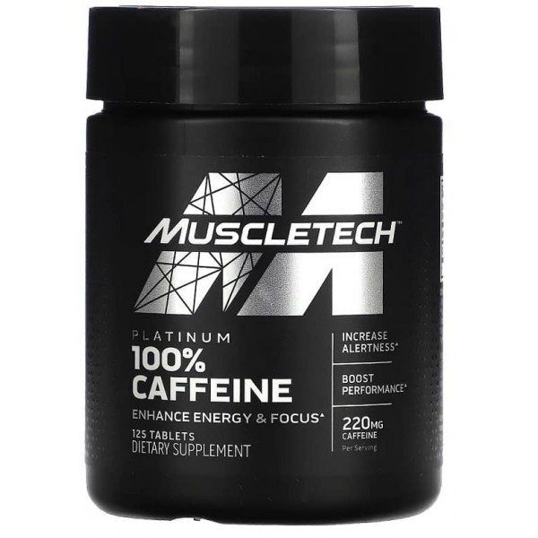 MUSCLETECH PLATINUM 100% CAFEINA 125 SERVS
