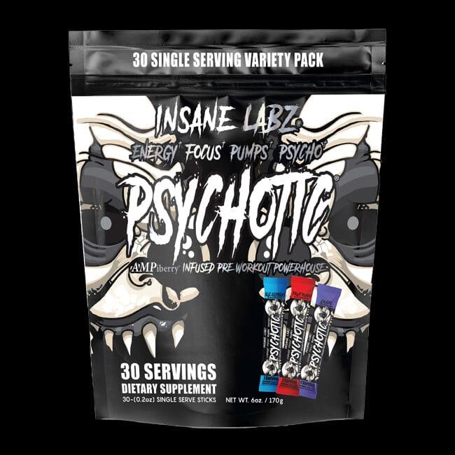 Insane Psychotic Black 30 Sticks Serv Variety Bag Flavors
